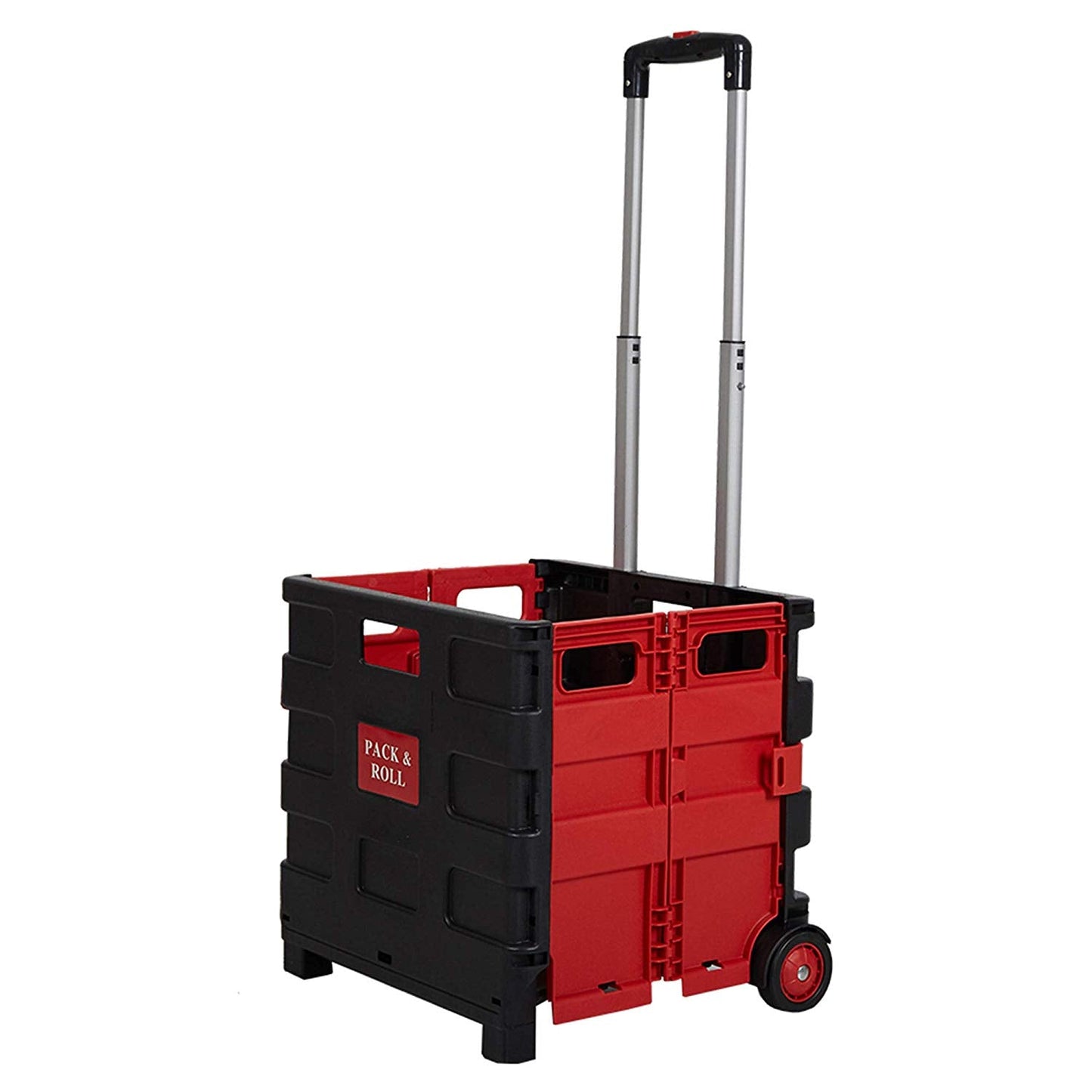 Rolling utility carts on wheels, folding and collapsible hand boxes, 55 lb capacity！Install it!