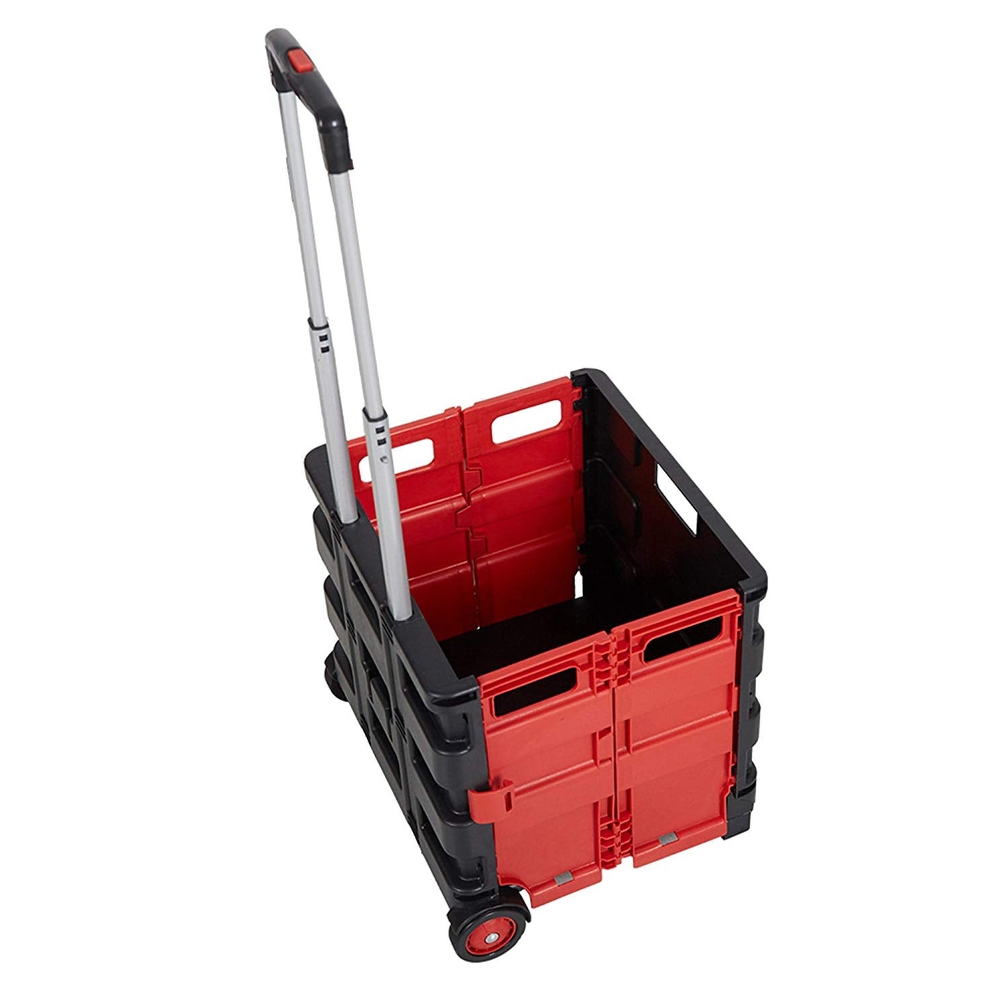Rolling utility carts on wheels, folding and collapsible hand boxes, 55 lb capacity！Install it!