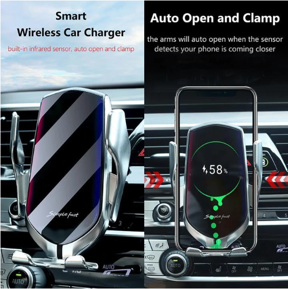 【Last Day 60% OFF】--Wireless Automatic Sensor Car Phone Holder and Charger