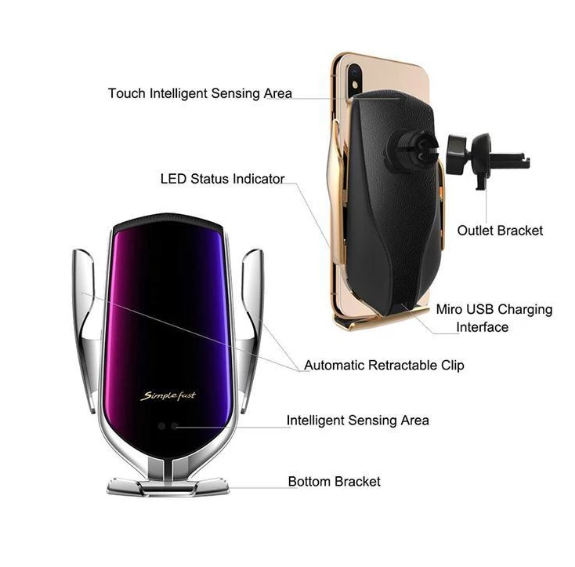 【Last Day 60% OFF】--Wireless Automatic Sensor Car Phone Holder and Charger