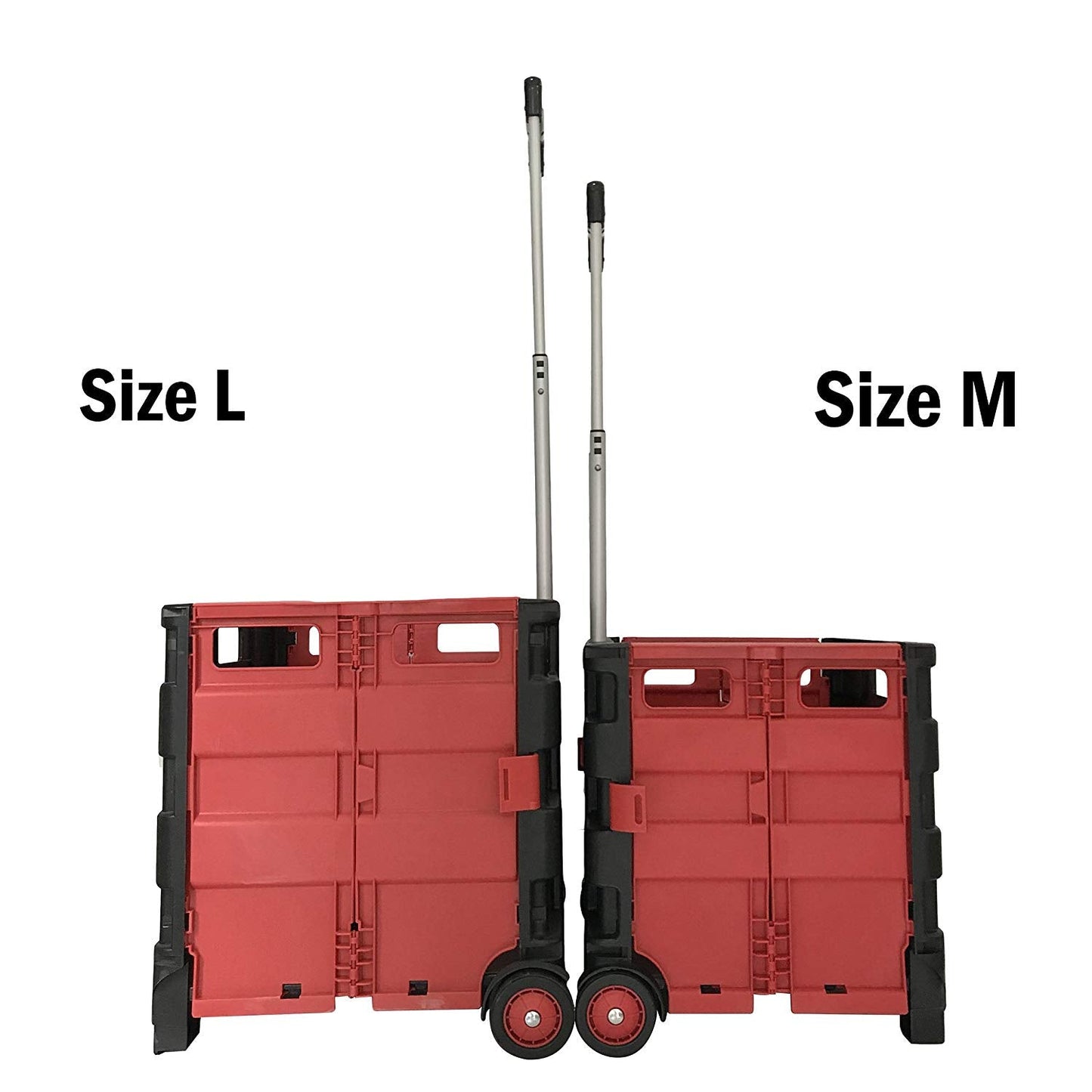 Rolling utility carts on wheels, folding and collapsible hand boxes, 55 lb capacity！Install it!