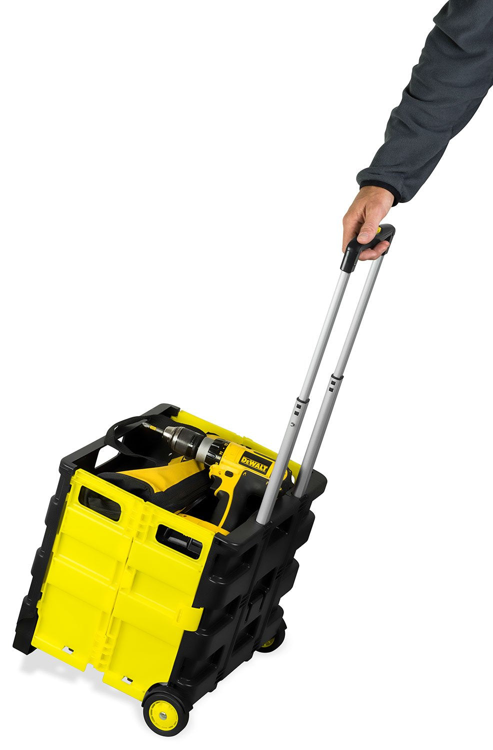 Rolling utility carts on wheels, folding and collapsible hand boxes, 55 lb capacity！Install it!