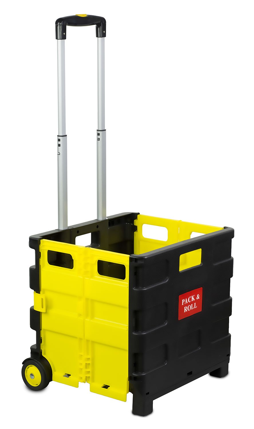 Rolling utility carts on wheels, folding and collapsible hand boxes, 55 lb capacity！Install it!