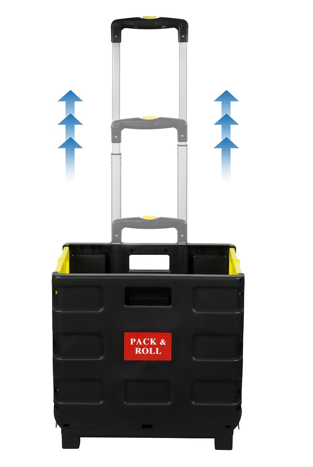 Rolling utility carts on wheels, folding and collapsible hand boxes, 55 lb capacity！Install it!